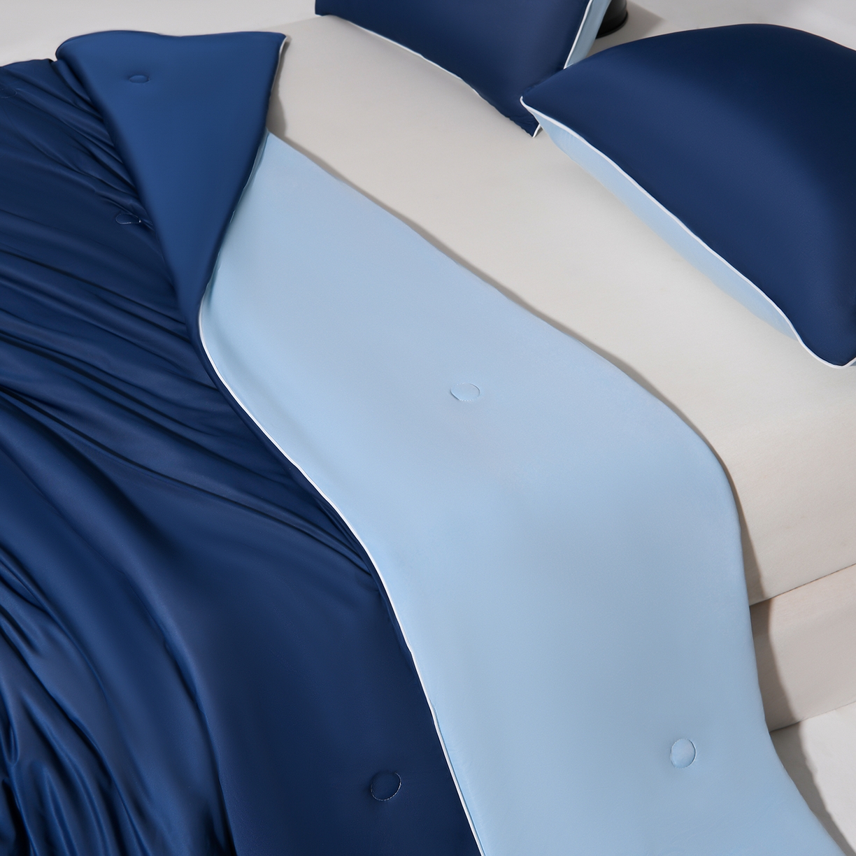 91家纺网 家纺一手货源 找家纺 （总）斯尔顿 2026新款纯色凉感冰丝夏被夏凉被夏季深睡眠可水洗四周踩棉 不跑棉