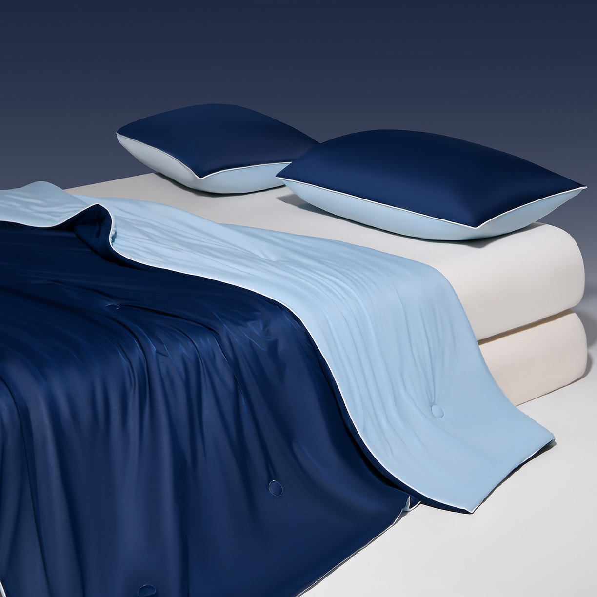 91家纺网 家纺一手货源 找家纺 （总）斯尔顿 2026新款纯色凉感冰丝夏被夏凉被夏季深睡眠可水洗四周踩棉 不跑棉