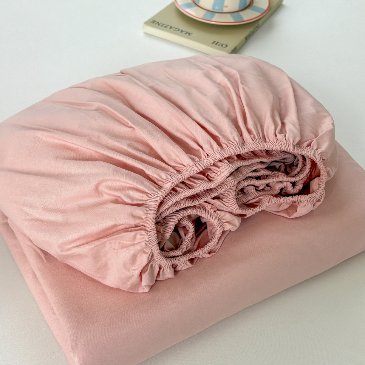 91家纺网 家纺一手货源 找家纺 居眠 2026新款全棉单层米乐熊床笠 米乐熊-粉色