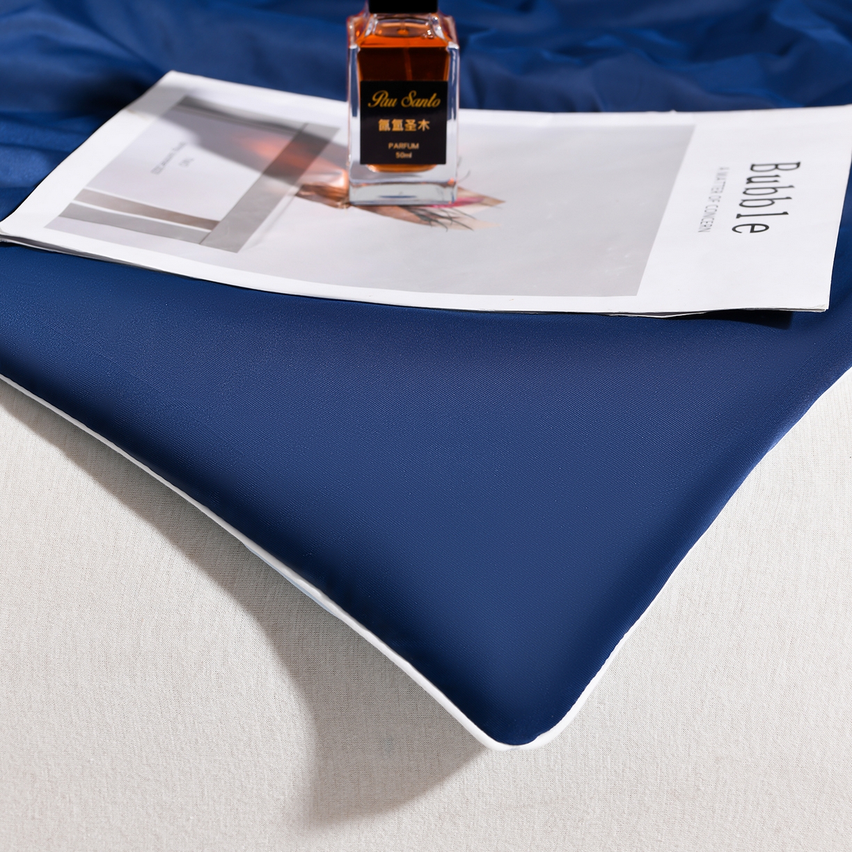 91家纺网 家纺一手货源 找家纺 斯尔顿 2026新款纯色凉感冰丝夏被夏凉被夏季深睡眠可水洗四周踩棉 不跑棉 深睡蓝