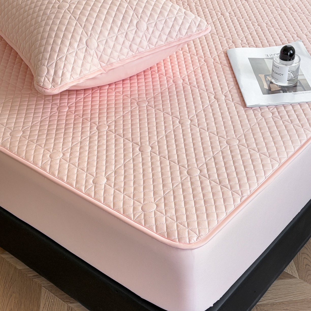 91家纺网 家纺一手货源 找家纺 （总）居眠 2026新款全棉夹棉棋盘格床笠