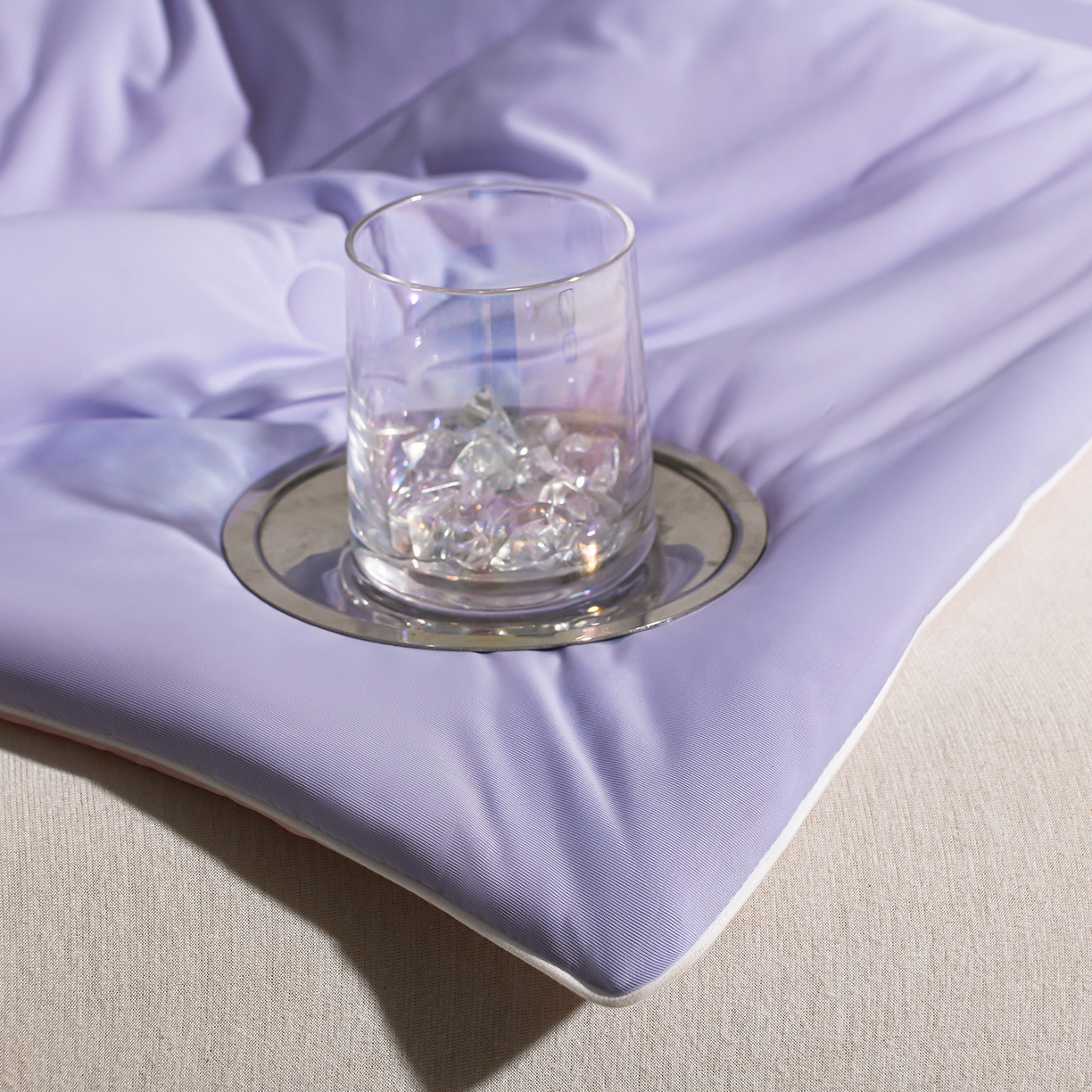 91家纺网 家纺一手货源 找家纺 斯尔顿 2026新款纯色凉感冰丝夏被夏凉被夏季深睡眠可水洗四周踩棉 不跑棉 紫粉