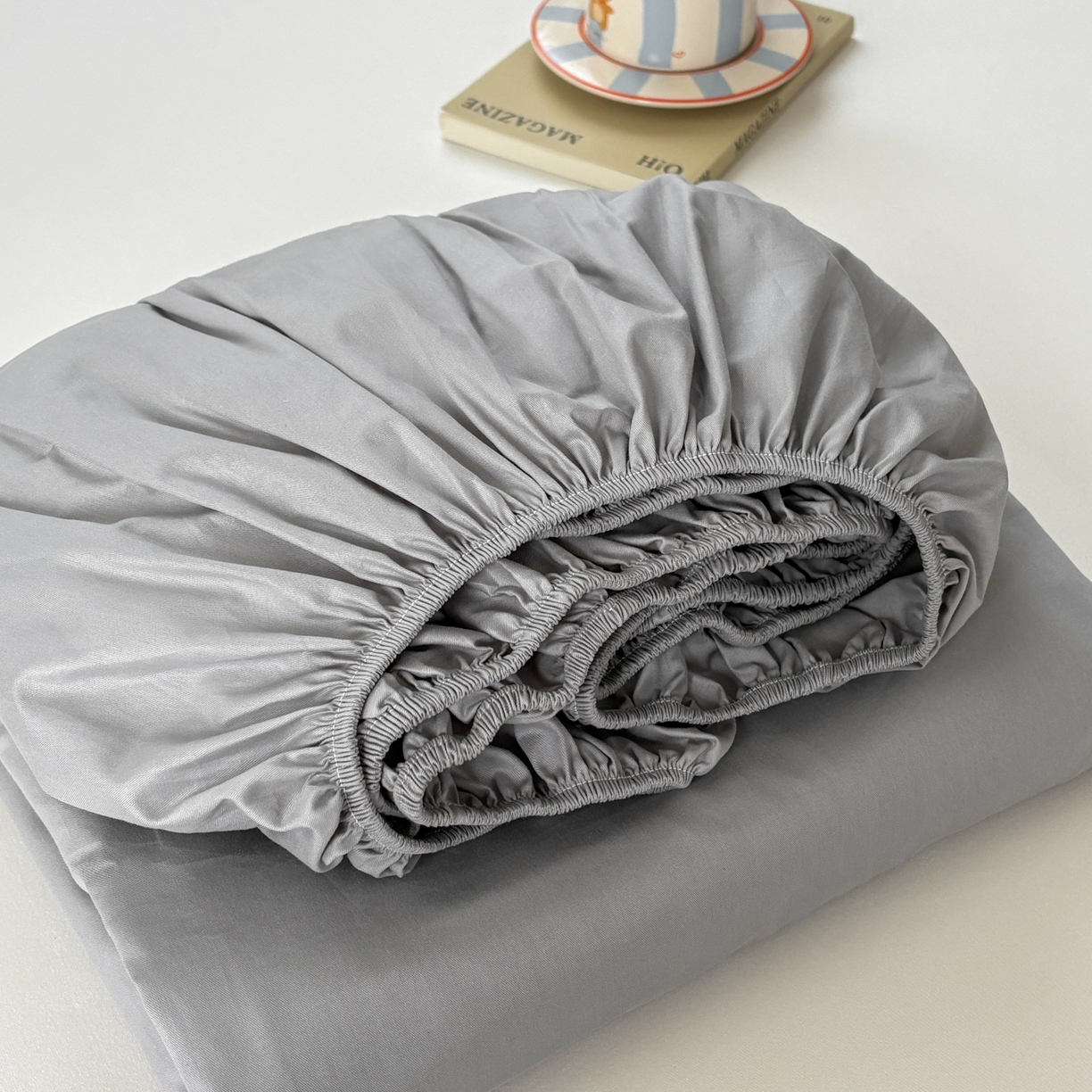 91家纺网 家纺一手货源 找家纺 居眠 2026新款全棉单层米乐熊床笠 米乐熊-白云石