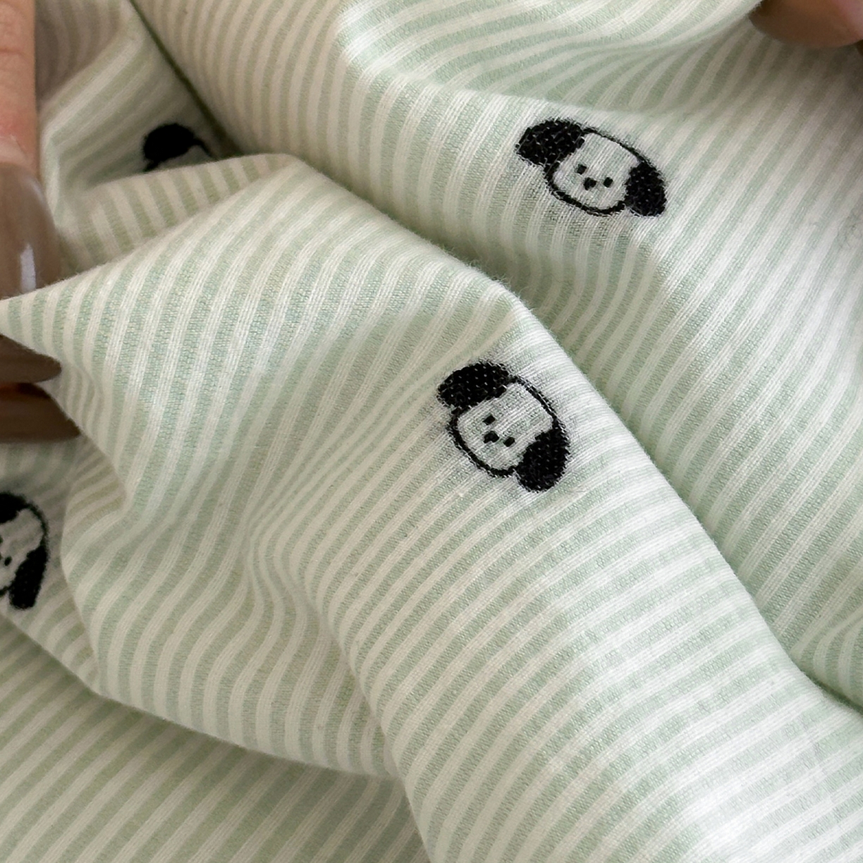 91家纺网 家纺一手货源 找家纺 一加一 2026新款A类全棉水洗立体提花大豆夏被四件套-织光萌宠 棉织小狗-绿