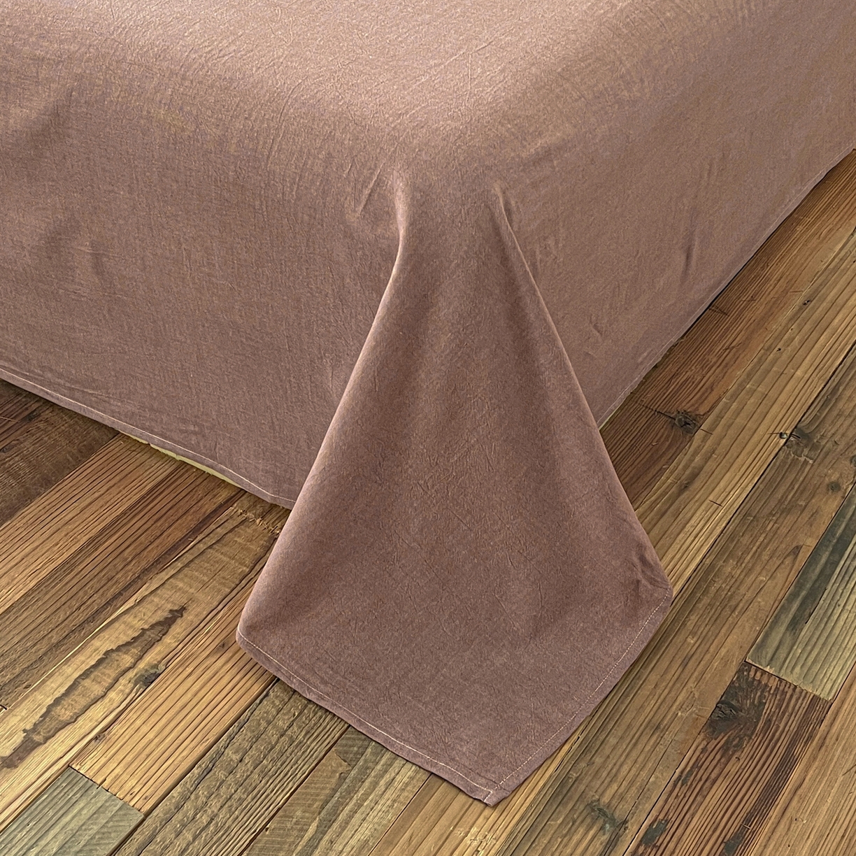 91家纺网 家纺一手货源 找家纺 一加一 2026新款全棉无印超柔水洗色织凉感夏被四件套-日式云柔 秋分白