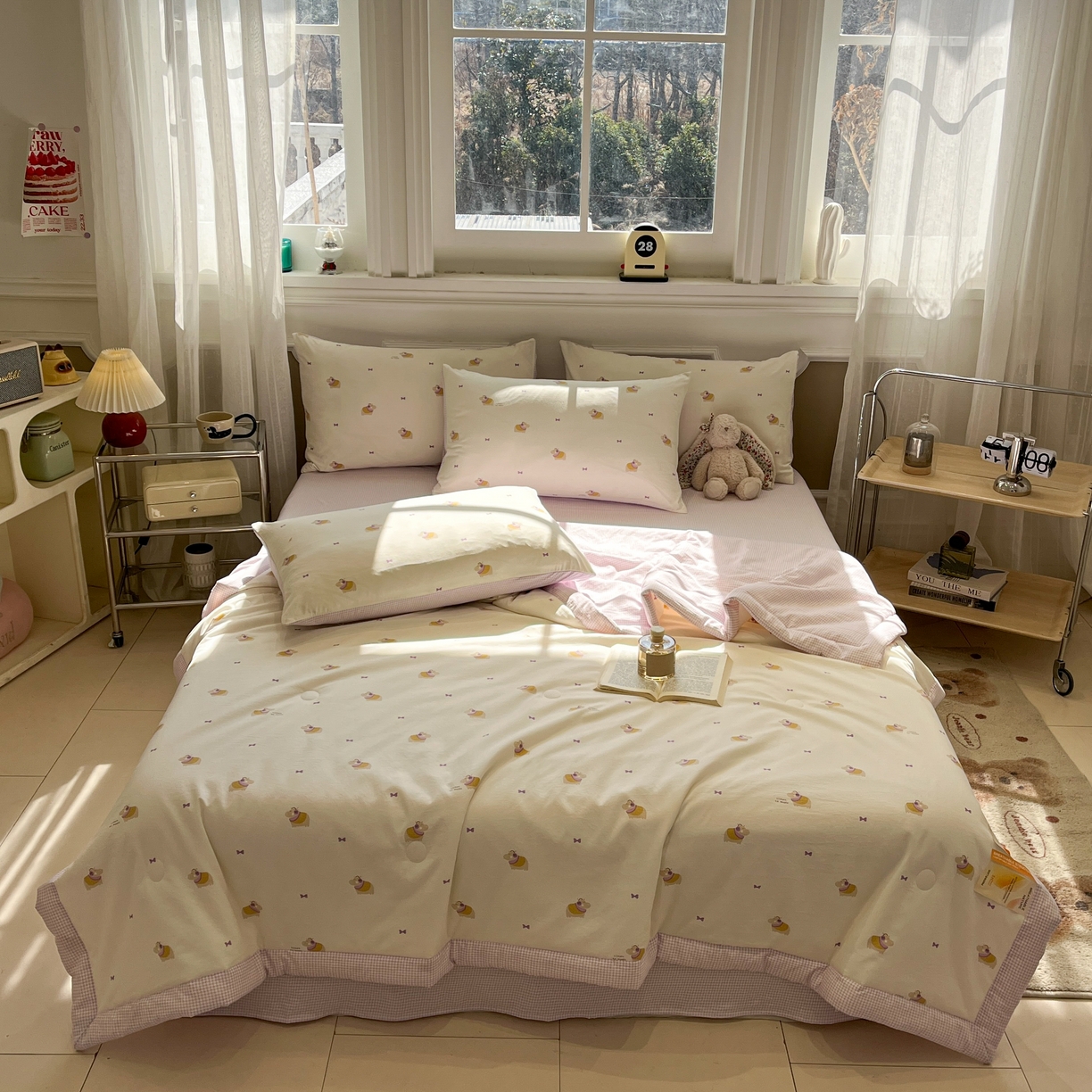 91家纺网 家纺一手货源 找家纺 （总）一加一 2025新款棉麻刺绣抗菌被子被芯冬被-竺羽叠香