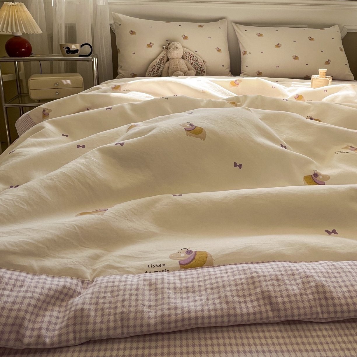 91家纺网 家纺一手货源 找家纺 （总）一加一 2026新款雅棉活性印花大豆夏被四件套 夏凉被空调被