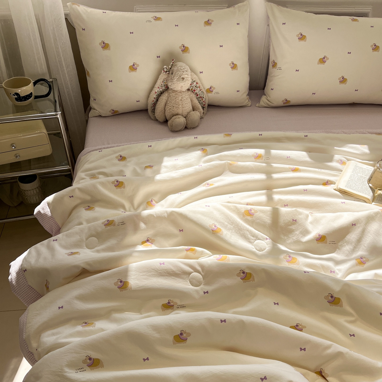 91家纺网 家纺一手货源 找家纺 （总）一加一 2026新款雅棉活性印花大豆夏被四件套 夏凉被空调被