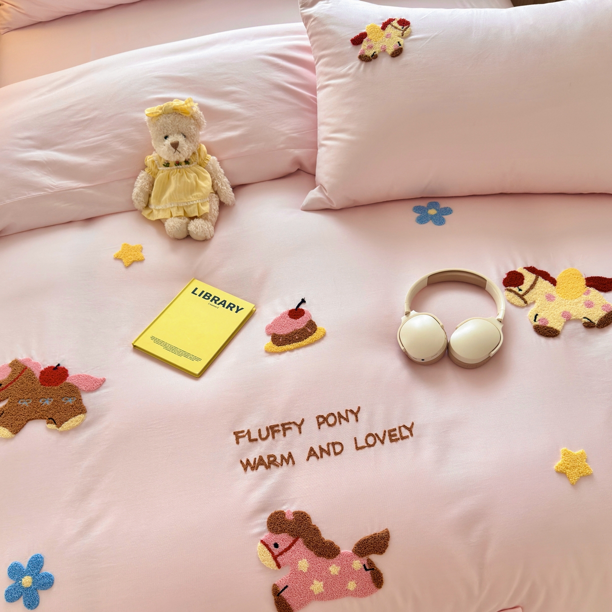 91家纺网 家纺一手货源 找家纺 （总）如意朵 2026新款全棉小清新绣花四件套第一批