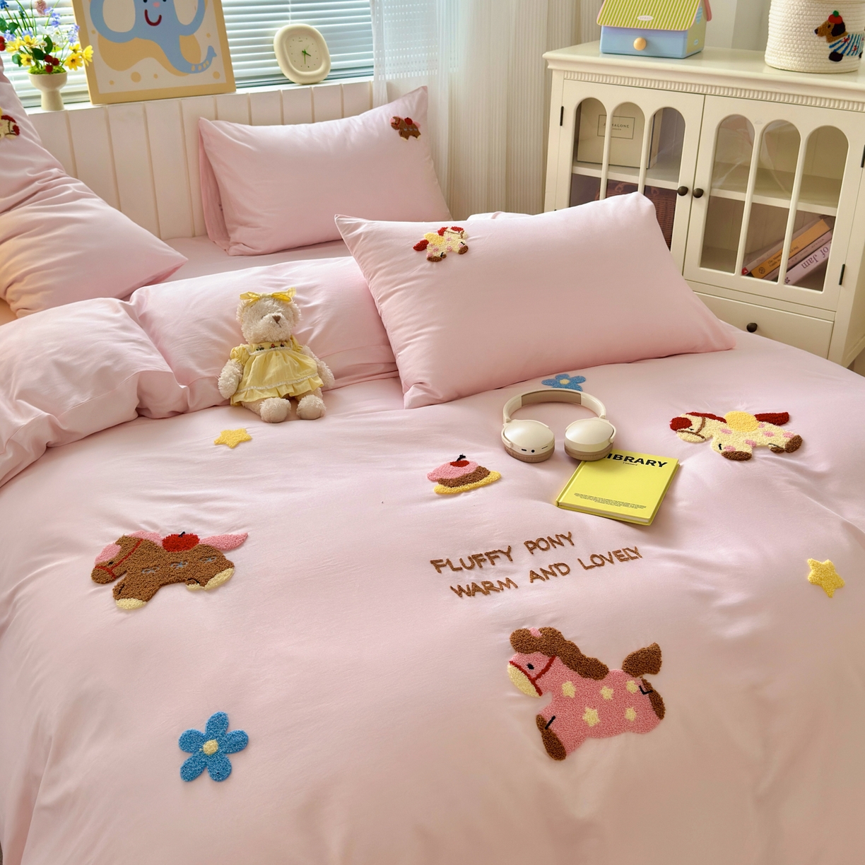 91家纺网 家纺一手货源 找家纺 （总）如意朵 2026新款全棉小清新绣花四件套第一批