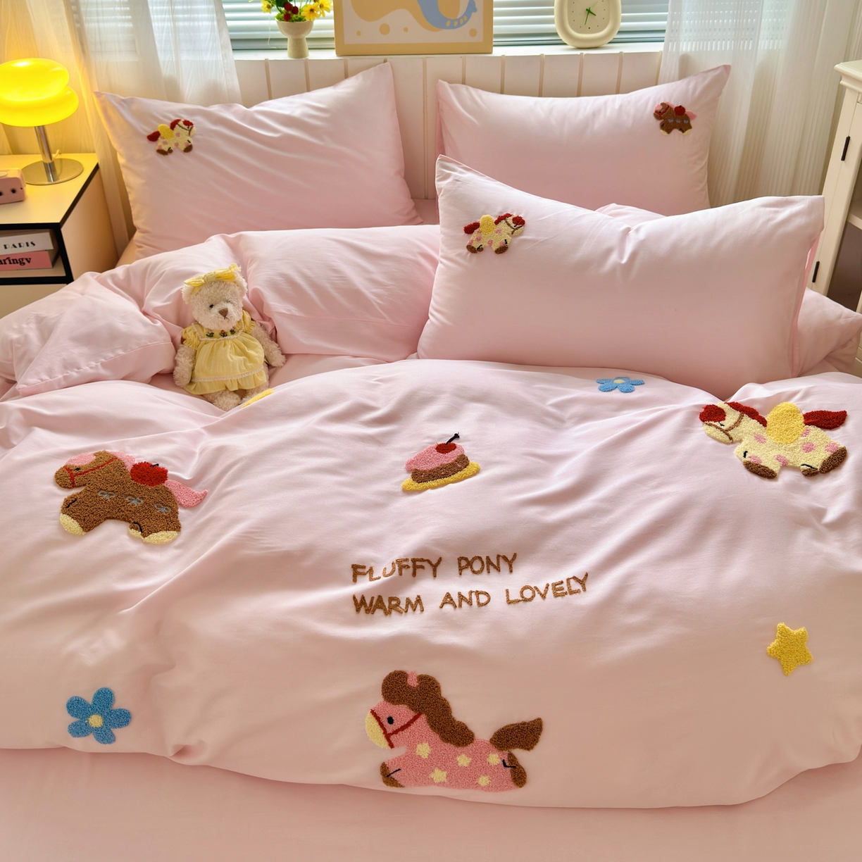 91家纺网 家纺一手货源 找家纺 （总）如意朵 2026新款全棉小清新绣花四件套第一批