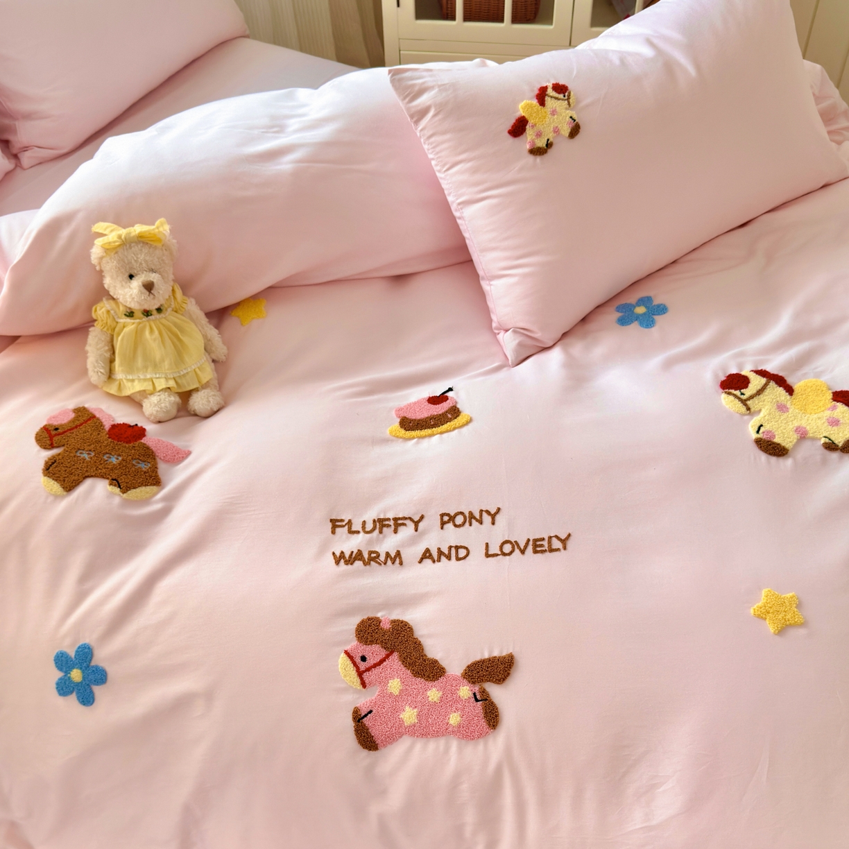 91家纺网 家纺一手货源 找家纺 （总）如意朵 2026新款全棉小清新绣花四件套第一批