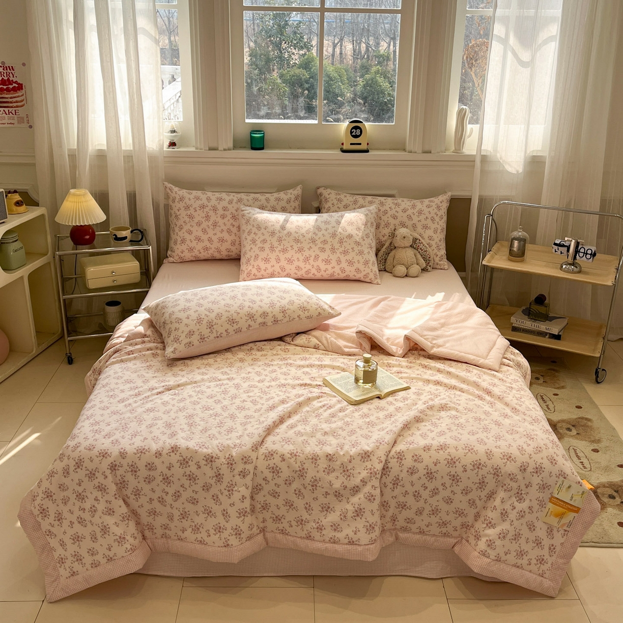 91家纺网 家纺一手货源 找家纺 （总）一加一 2026新款雅棉活性印花大豆夏被四件套 夏凉被空调被