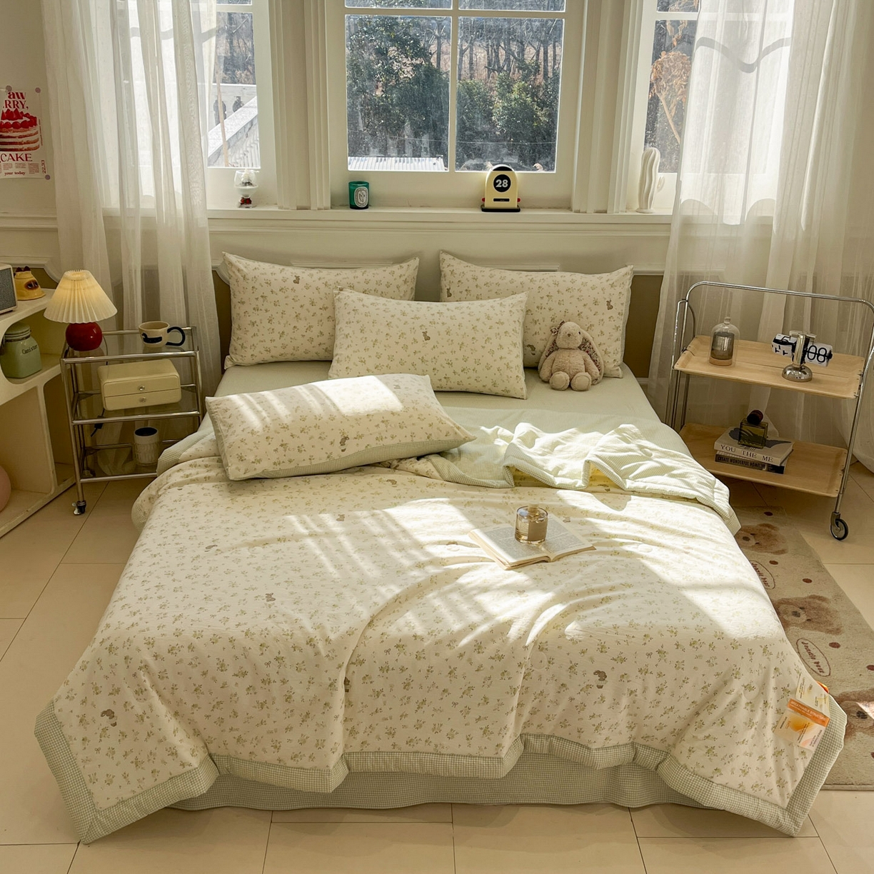 91家纺网 家纺一手货源 找家纺 （总）一加一 2026新款雅棉活性印花大豆夏被四件套 夏凉被空调被