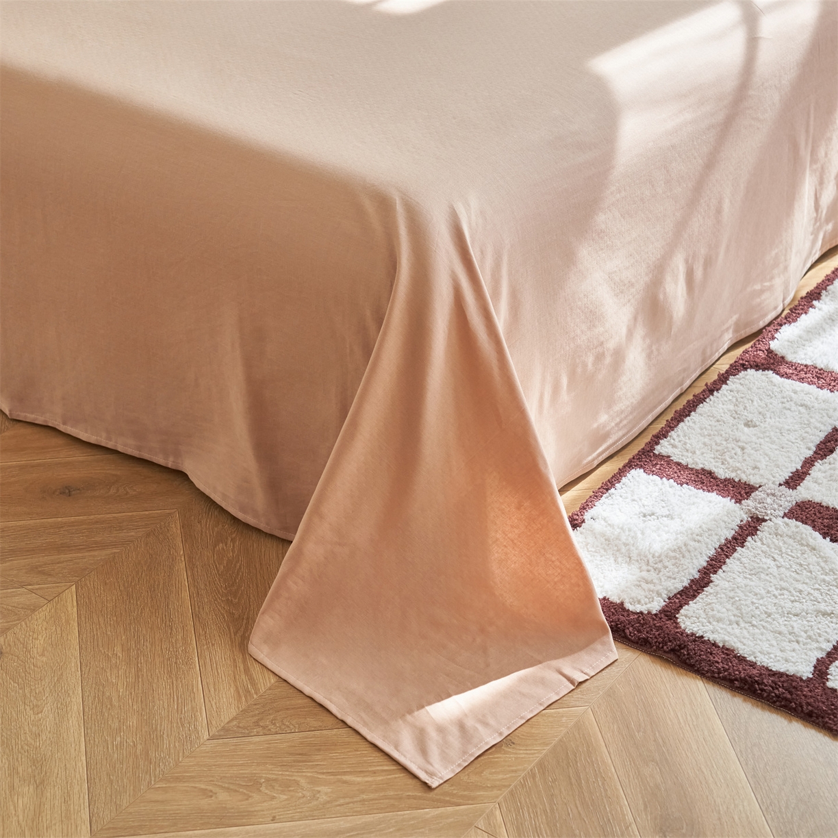 91家纺网 家纺一手货源 找家纺 恬思语家纺 2026春夏全棉双层纱棉花夏被空调被夏凉被四件套贝壳边系列 蓝汐-灰