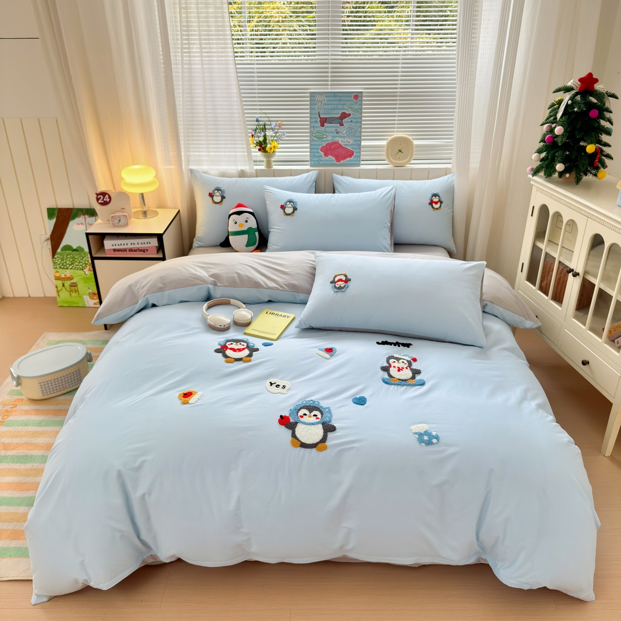 91家纺网 家纺一手货源 找家纺 （总）如意朵 2026新款全棉小清新绣花四件套第一批