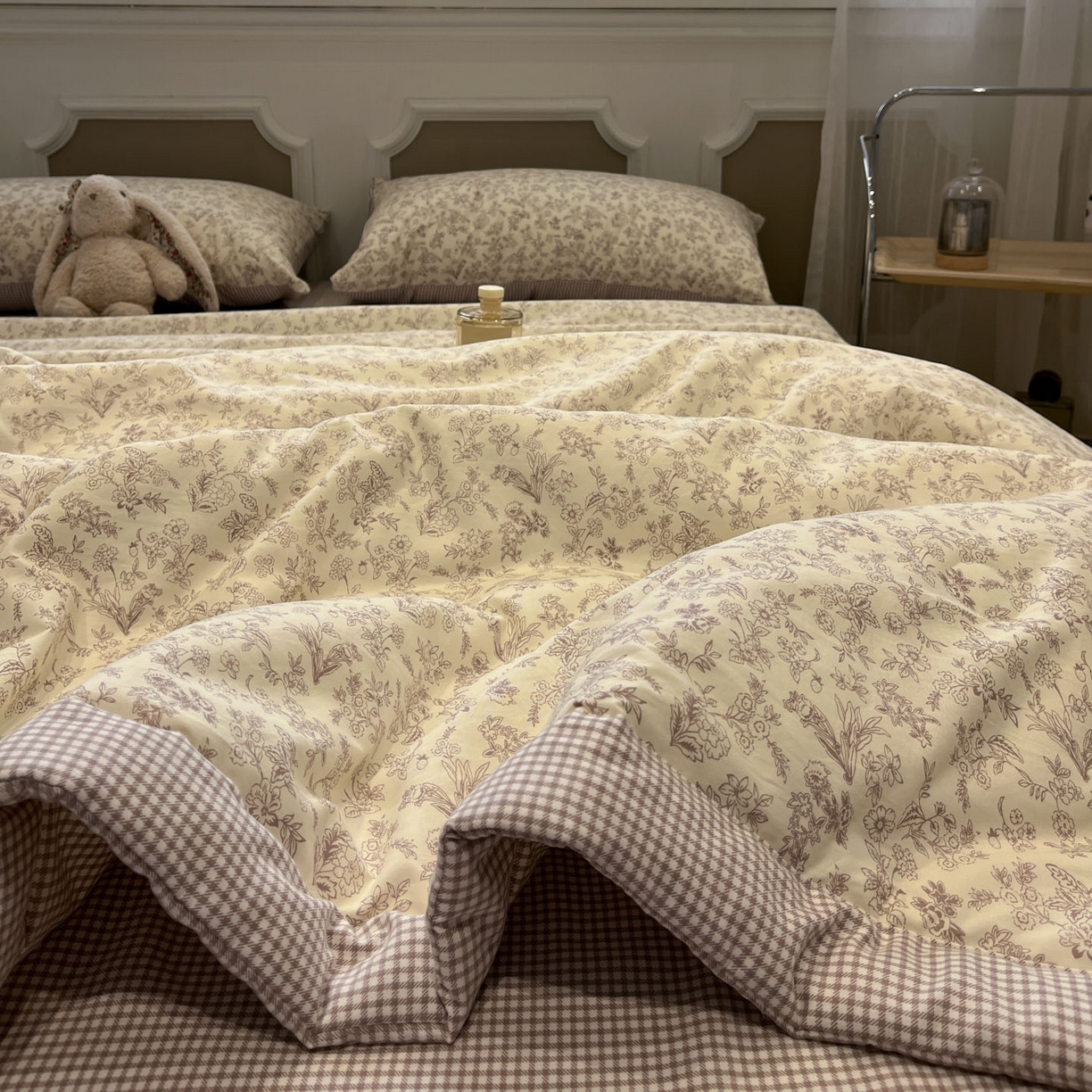 91家纺网 家纺一手货源 找家纺 一加一 2026新款雅棉活性印花大豆夏被四件套 夏凉被空调被 简韵