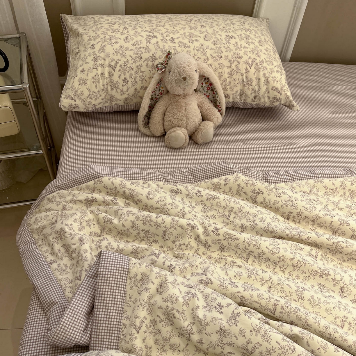 91家纺网 家纺一手货源 找家纺 一加一 2026新款雅棉活性印花大豆夏被四件套 夏凉被空调被 简韵