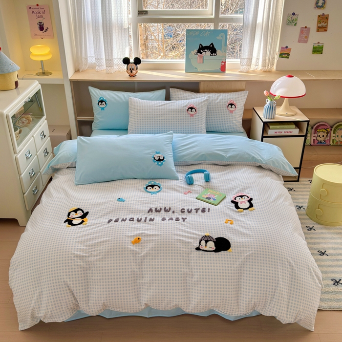 91家纺网 家纺一手货源 找家纺 （总）如意朵 2026新款全棉小清新绣花四件套第一批