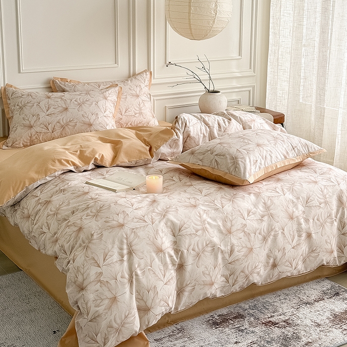 91家纺网 家纺一手货源 找家纺 Mr.pig猪先生水洗棉 2026新款全棉印花工艺款四件套（展示价格为控价，实际价格请联系客服） 麦时-咖