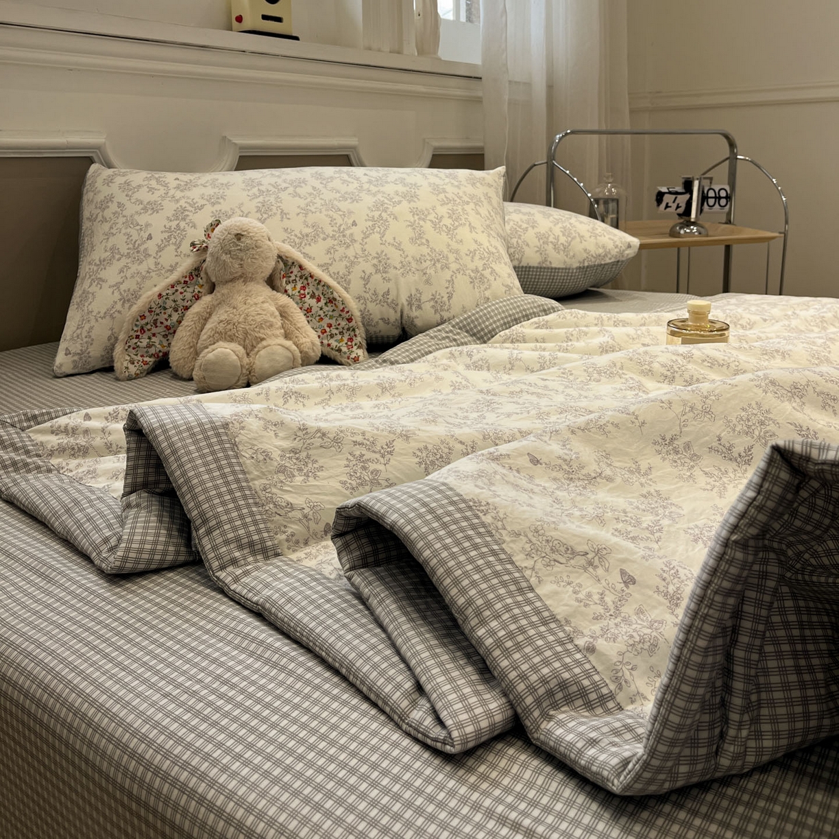 91家纺网 家纺一手货源 找家纺 一加一 2026新款雅棉活性印花大豆夏被四件套 夏凉被空调被 勒叶