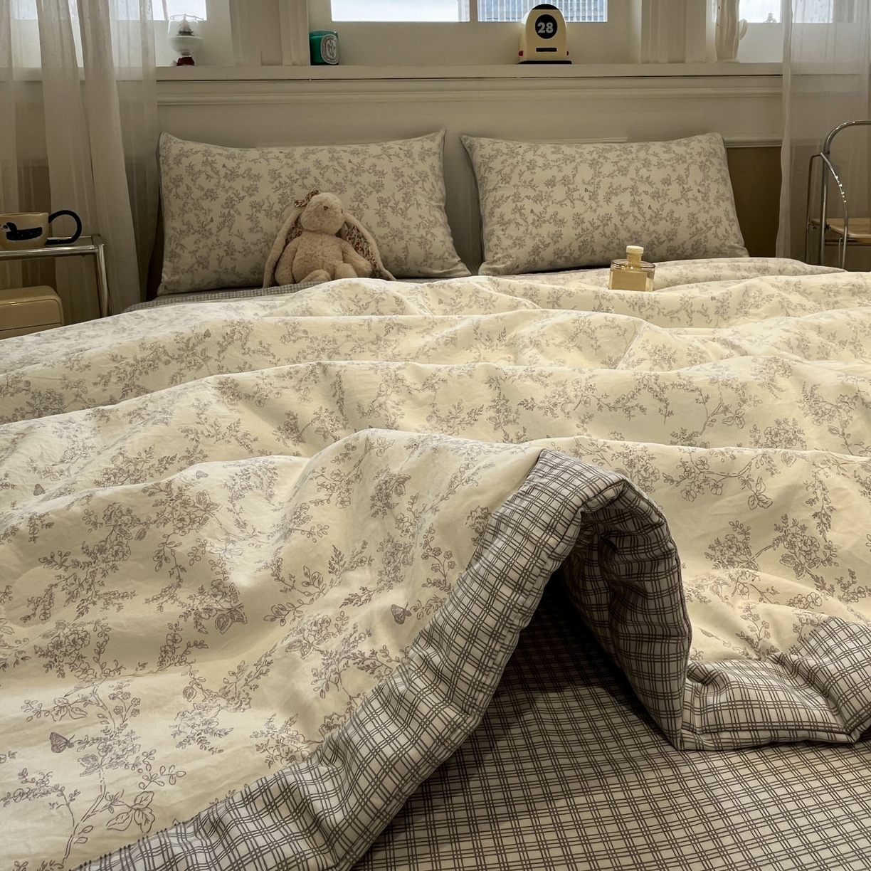 91家纺网 家纺一手货源 找家纺 一加一 2026新款雅棉活性印花大豆夏被四件套 夏凉被空调被 勒叶