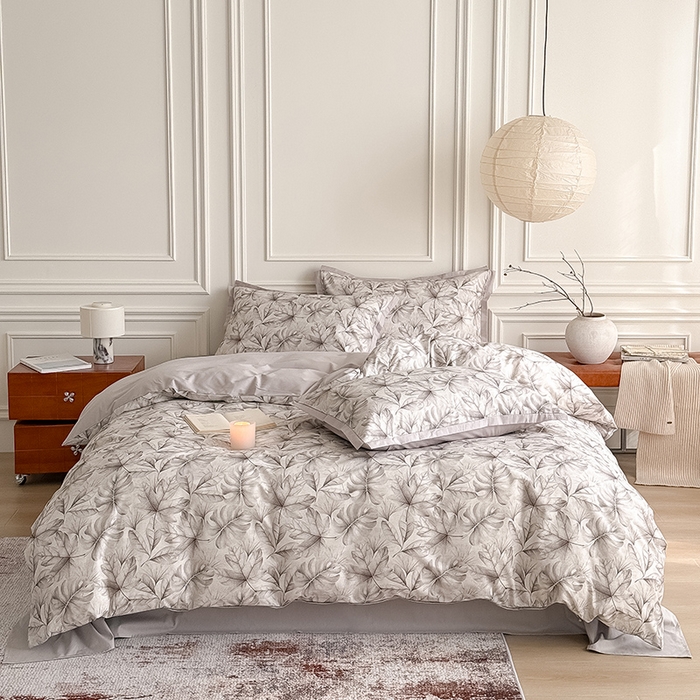 Mr.pig猪先生水洗棉 2026新款全棉印花工艺款四件套（展示价格为控价，实际价格请联系客服） 麦时-棕