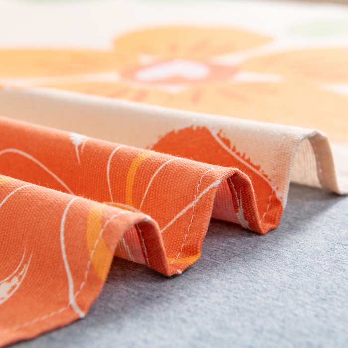 91家纺网 家纺一手货源 找家纺 居美良品 2026新款加厚215克老粗布床单卡通花卉可做凉席二三件套 绚丽