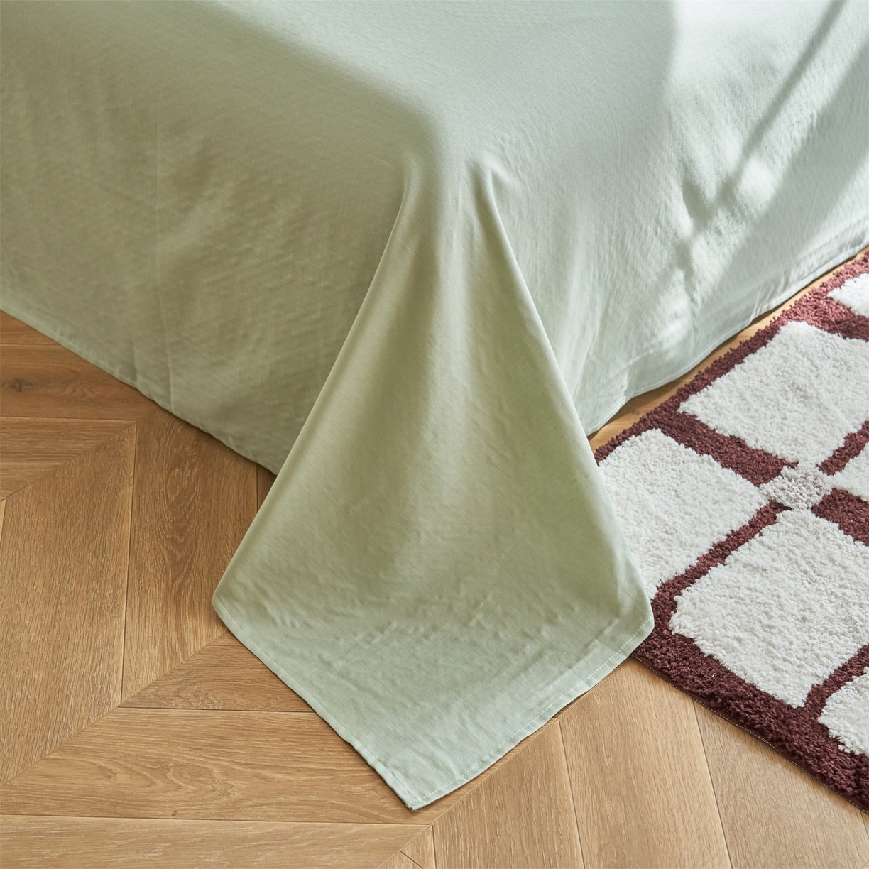 91家纺网 家纺一手货源 找家纺 恬思语家纺 2026春夏全棉双层纱棉花夏被空调被夏凉被四件套贝壳边系列 浅花町