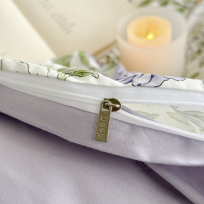 91家纺网 家纺一手货源 找家纺 Mr.pig猪先生水洗棉 2026新款全棉印花工艺款四件套（展示价格为控价，实际价格请联系客服） 木槿花