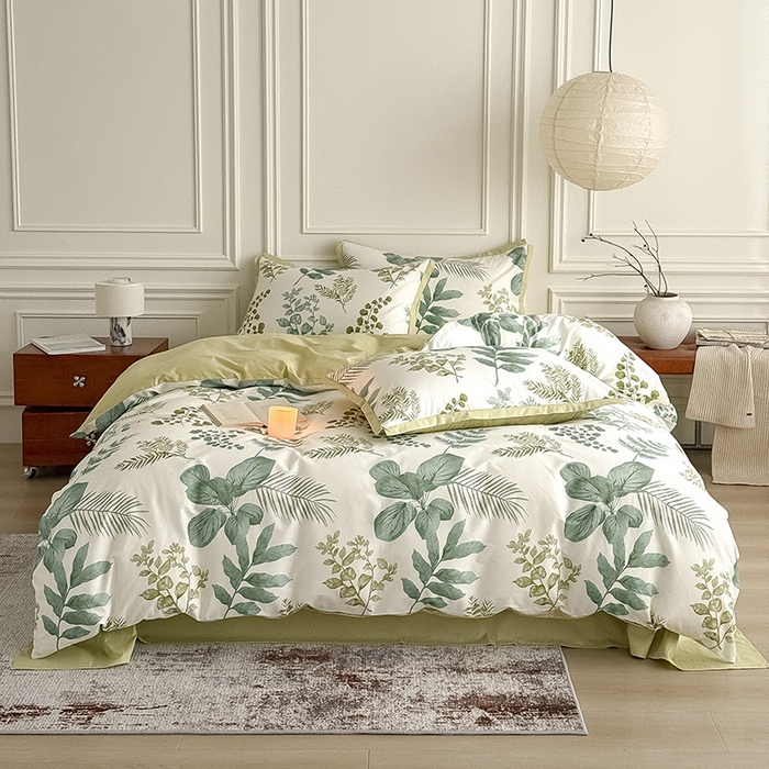 Mr.pig猪先生水洗棉 2026新款全棉印花工艺款四件套（展示价格为控价，实际价格请联系客服） 青禾