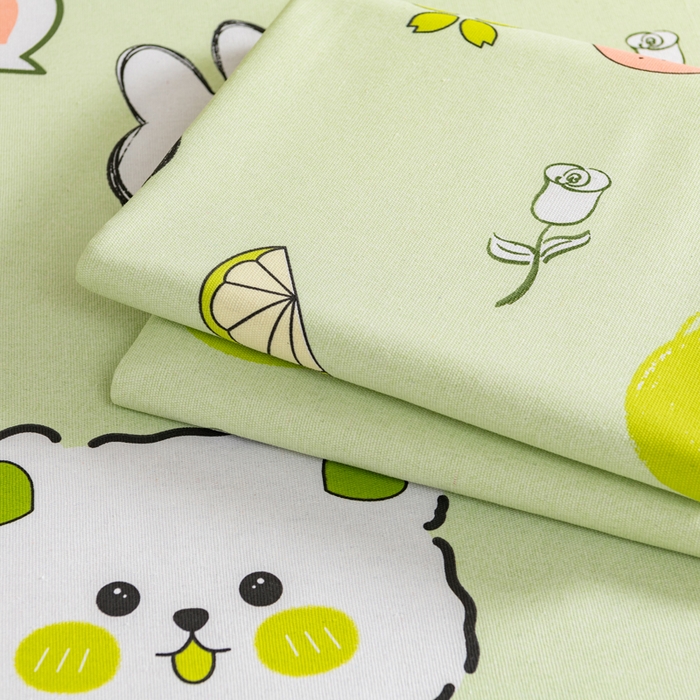 91家纺网 家纺一手货源 找家纺 居美良品 2026新款加厚215克老粗布床单卡通花卉可做凉席二三件套 萌宠乐园