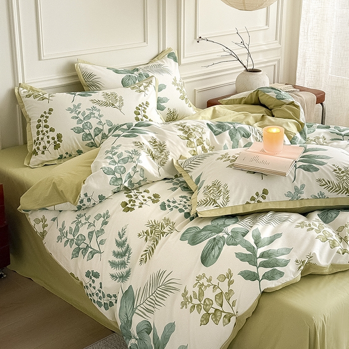 91家纺网 家纺一手货源 找家纺 Mr.pig猪先生水洗棉 2026新款全棉印花工艺款四件套（展示价格为控价，实际价格请联系客服） 青禾