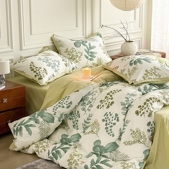 91家纺网 家纺一手货源 找家纺 Mr.pig猪先生水洗棉 2026新款全棉印花工艺款四件套（展示价格为控价，实际价格请联系客服） 青禾