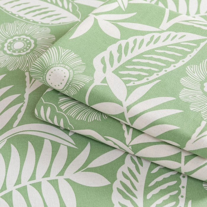 91家纺网 家纺一手货源 找家纺 居美良品 2026新款加厚215克老粗布床单卡通花卉可做凉席二三件套 绿意盎然