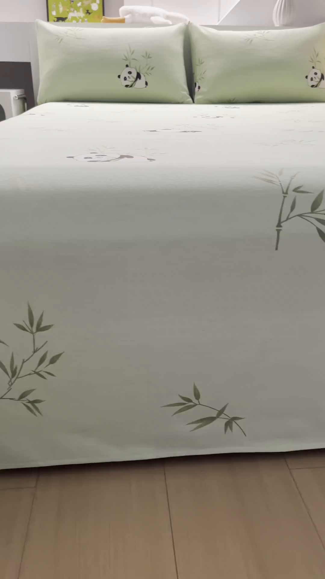 91家纺网 家纺一手货源 找家纺 居美良品 2026新款加厚215克老粗布床单卡通花卉可做凉席二三件套 竹趣