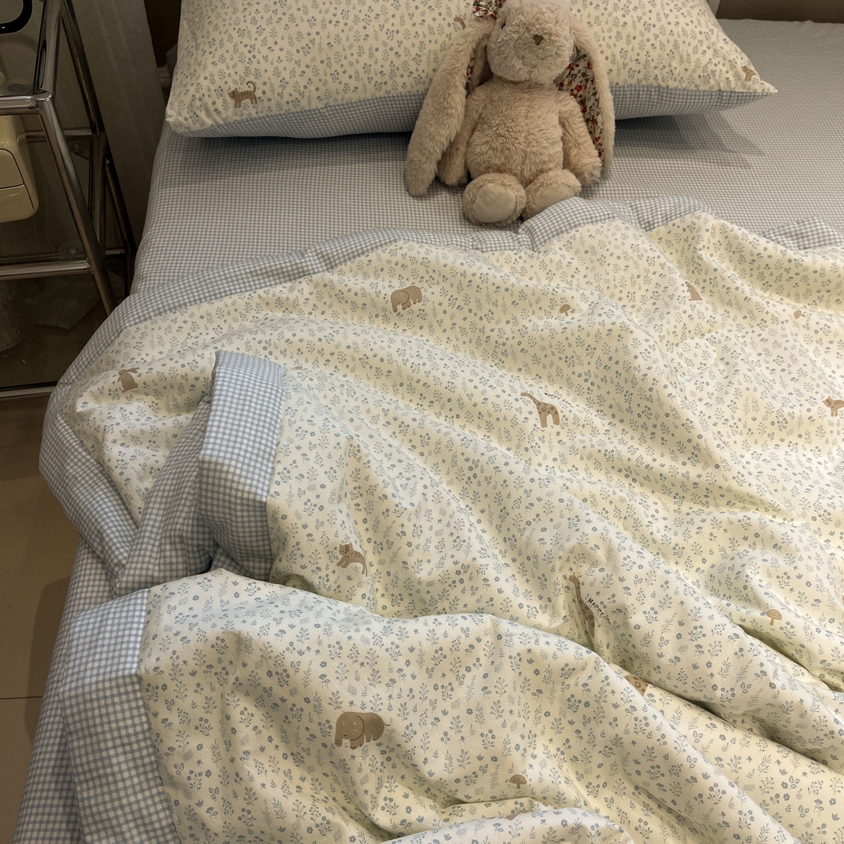 91家纺网 家纺一手货源 找家纺 一加一 2026新款雅棉活性印花大豆夏被四件套 夏凉被空调被 萌物