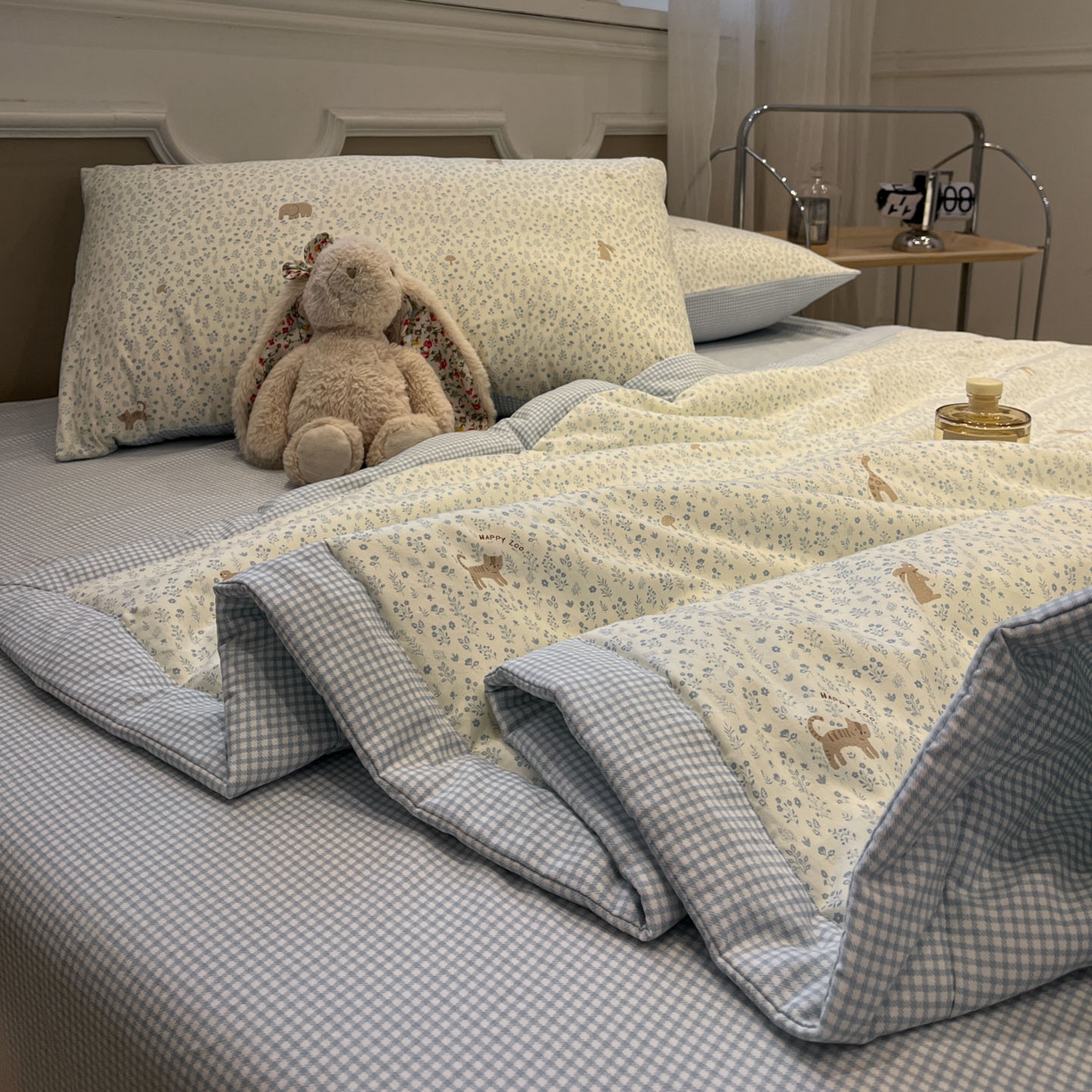 91家纺网 家纺一手货源 找家纺 一加一 2026新款雅棉活性印花大豆夏被四件套 夏凉被空调被 萌物