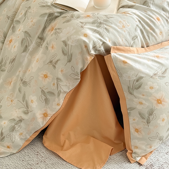 91家纺网 家纺一手货源 找家纺 Mr.pig猪先生水洗棉 2026新款全棉印花工艺款四件套（展示价格为控价，实际价格请联系客服） 山茶映雪