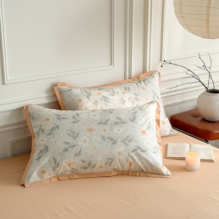 91家纺网 家纺一手货源 找家纺 Mr.pig猪先生水洗棉 2026新款全棉印花工艺款四件套（展示价格为控价，实际价格请联系客服） 山茶映雪