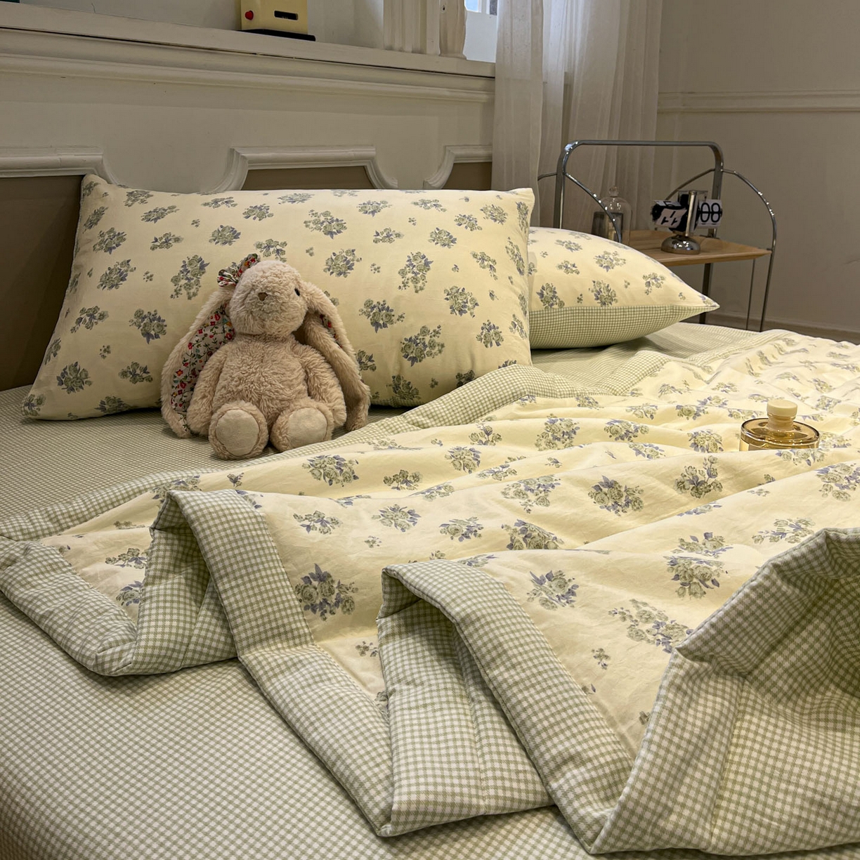 91家纺网 家纺一手货源 找家纺 一加一 2026新款雅棉活性印花大豆夏被四件套 夏凉被空调被 南烟