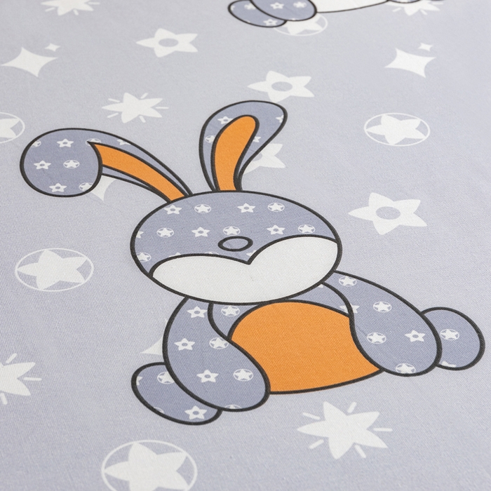 91家纺网 家纺一手货源 找家纺 居美良品 2026新款加厚215克老粗布枕套卡通花卉可做凉席二三件套 朵朵兔