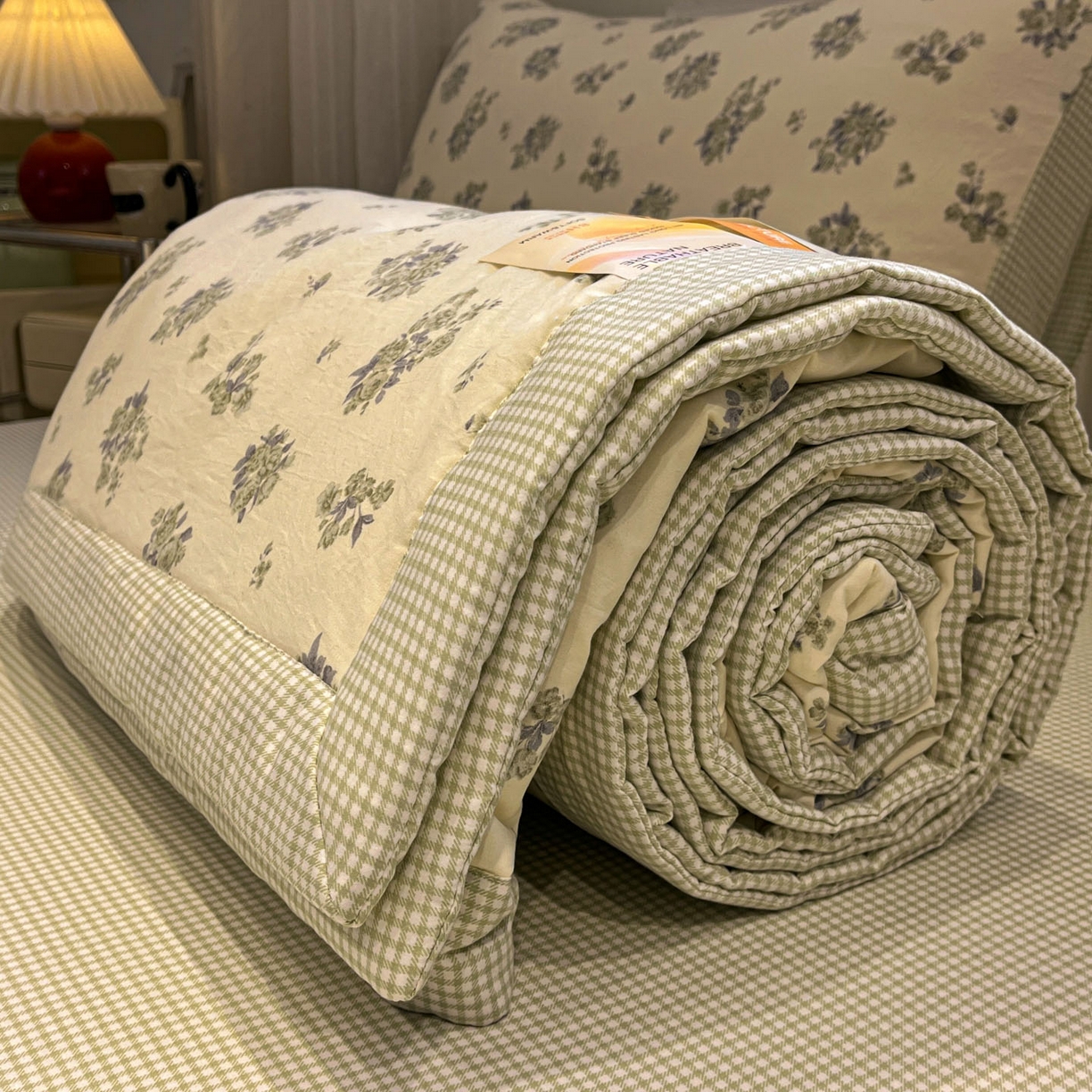 91家纺网 家纺一手货源 找家纺 一加一 2026新款雅棉活性印花大豆夏被四件套 夏凉被空调被 南烟