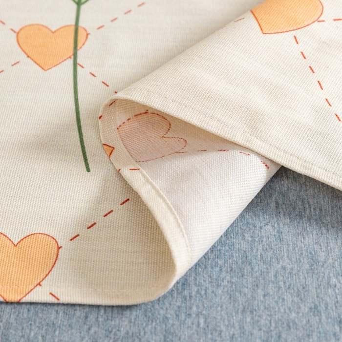 91家纺网 家纺一手货源 找家纺 居美良品 2026新款加厚215克老粗布枕套卡通花卉可做凉席二三件套 爱心花朵