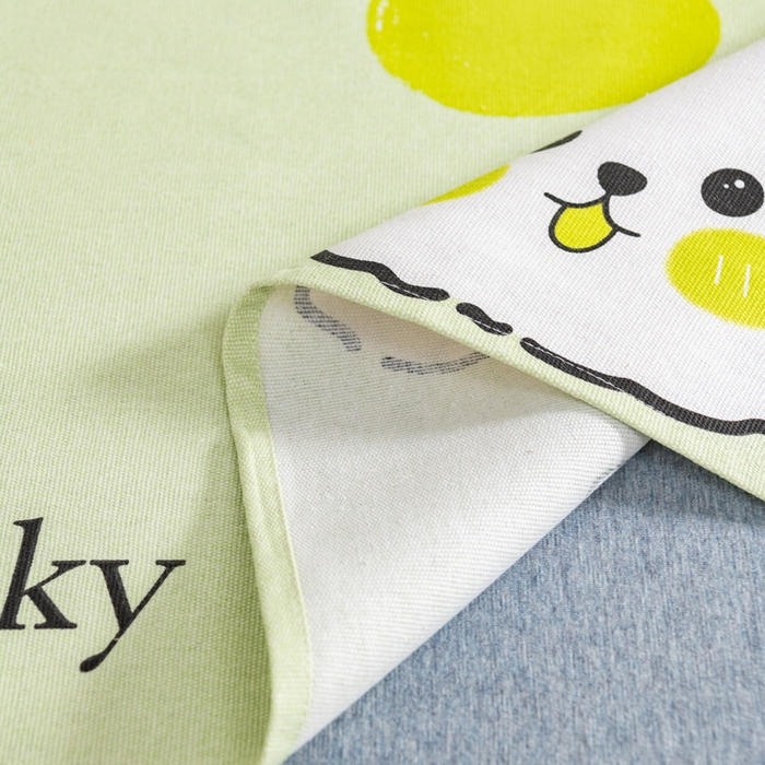 91家纺网 家纺一手货源 找家纺 居美良品 2026新款加厚215克老粗布枕套卡通花卉可做凉席二三件套 萌宠乐园