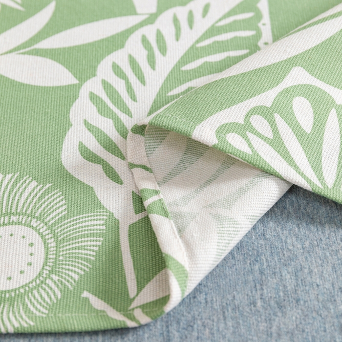 91家纺网 家纺一手货源 找家纺 居美良品 2026新款加厚215克老粗布枕套卡通花卉可做凉席二三件套 绿意盎然
