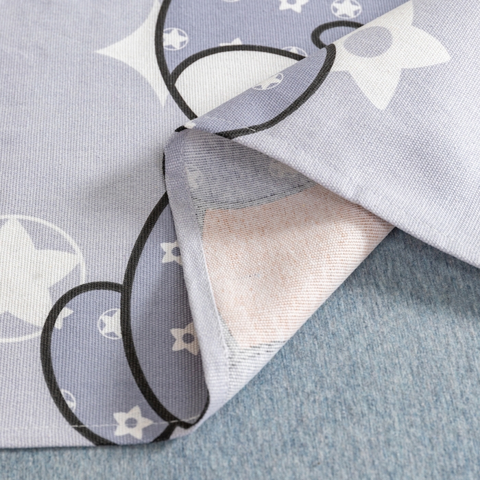 91家纺网 家纺一手货源 找家纺 居美良品 2026新款加厚215克老粗布枕套卡通花卉可做凉席二三件套 朵朵兔