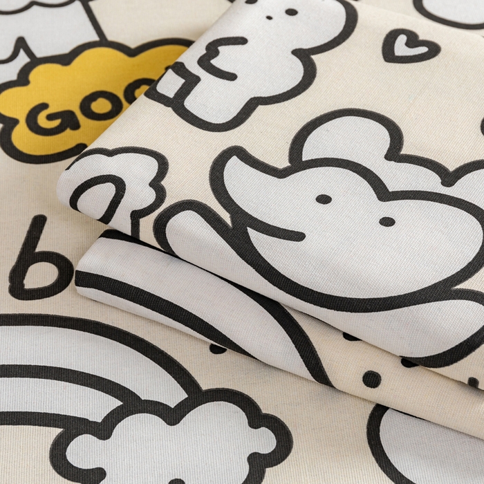 91家纺网 家纺一手货源 找家纺 居美良品 2026新款加厚215克老粗布枕套卡通花卉可做凉席二三件套 童梦乐园