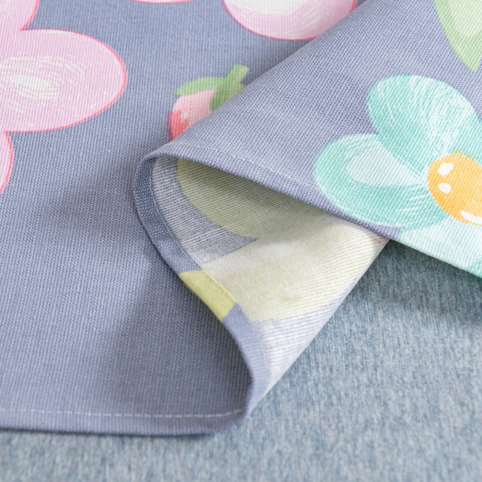 91家纺网 家纺一手货源 找家纺 居美良品 2026新款加厚215克老粗布枕套卡通花卉可做凉席二三件套 莓影缤纷