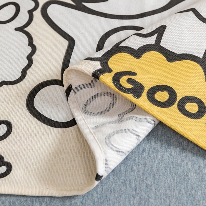 91家纺网 家纺一手货源 找家纺 居美良品 2026新款加厚215克老粗布枕套卡通花卉可做凉席二三件套 童梦乐园